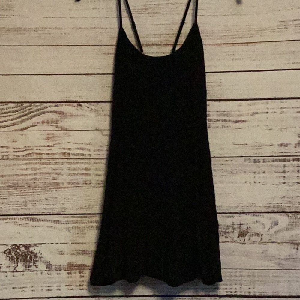 Forever 21 Black Slip Dress with Spaghetti Straps